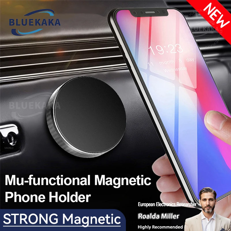 Magnetyczny uchwyt samochodowy na telefon 360 °    Uniwersalny magnetyczny uchwyt samochodowy do telefonu komórkowego, na ścianę, stolik nocny, GPS, do iPhone'a i Androida