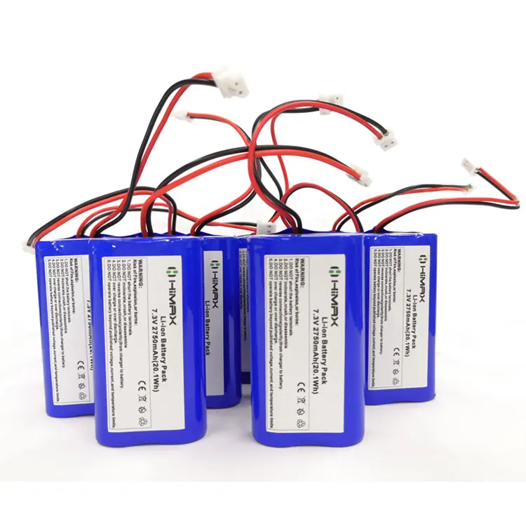 Icr 18650 2s1p 2500mAh Li Ion Pack 4000mAh Pcb Lithium Battery 2s4p 6000mAh Lithium-ionen Akku 7.4V 2200mAh Li-ion Batterie