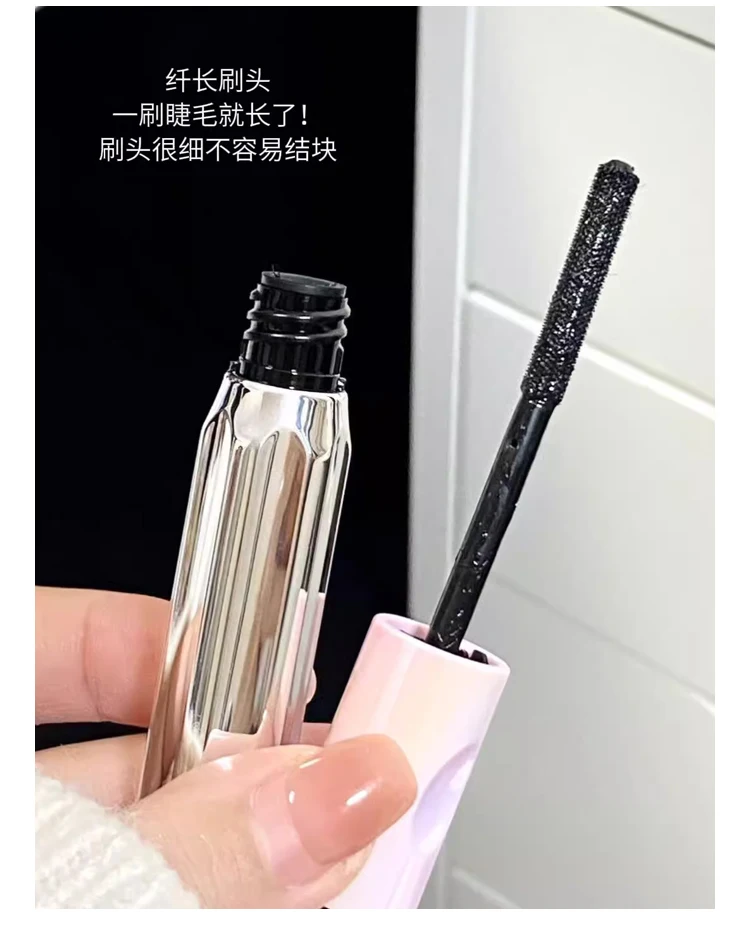 サンジタン ダブルエンドマスカラ、ブラックウォータープルーフ、長さとボリュームを増すフォーミュラで自然でボリュームのあるまつげ効果を実現