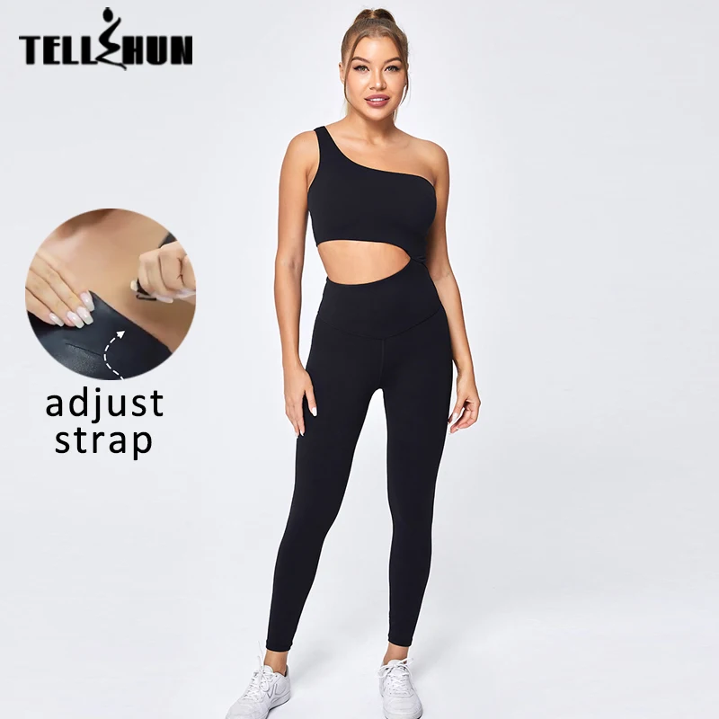 Adjustable slim elastic one-piece jumpsuits women\'s yoga suit Hollow Out Backless Sexy one-piece fitness yoga suit sportswear