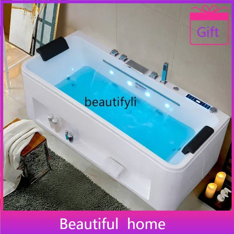 

xxAcrylic Bathtub Home Waterfall Massage Bathtub Intelligent Constant Temperature Independent Bathtub