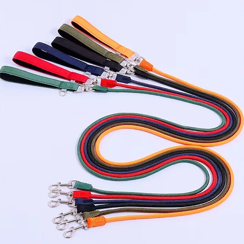 Dog Leash Colorful Long Dogs Leash 2M Pet Chain Nylon Leashes for Dog Walking Comfortabe Handle Dogs Leashes 160cm Pet Supplies