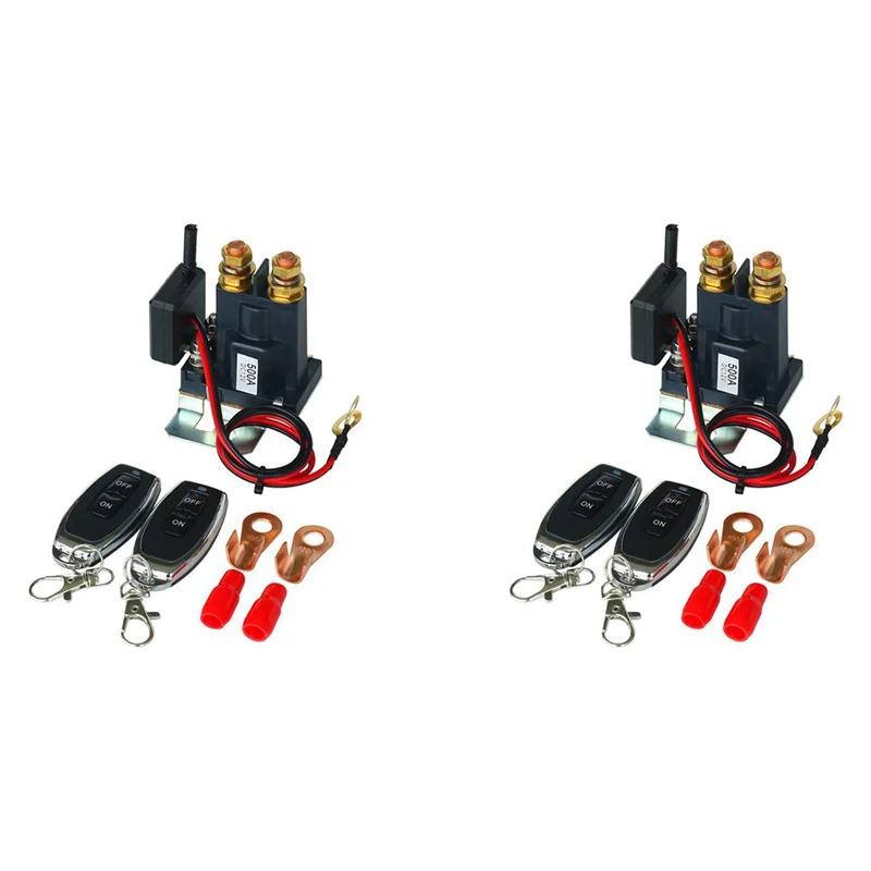 

2X 12V 500A Remote Battery Disconnect Switch Upgraded For Car Truck RV Battery Switch Isolator With 2 Keys