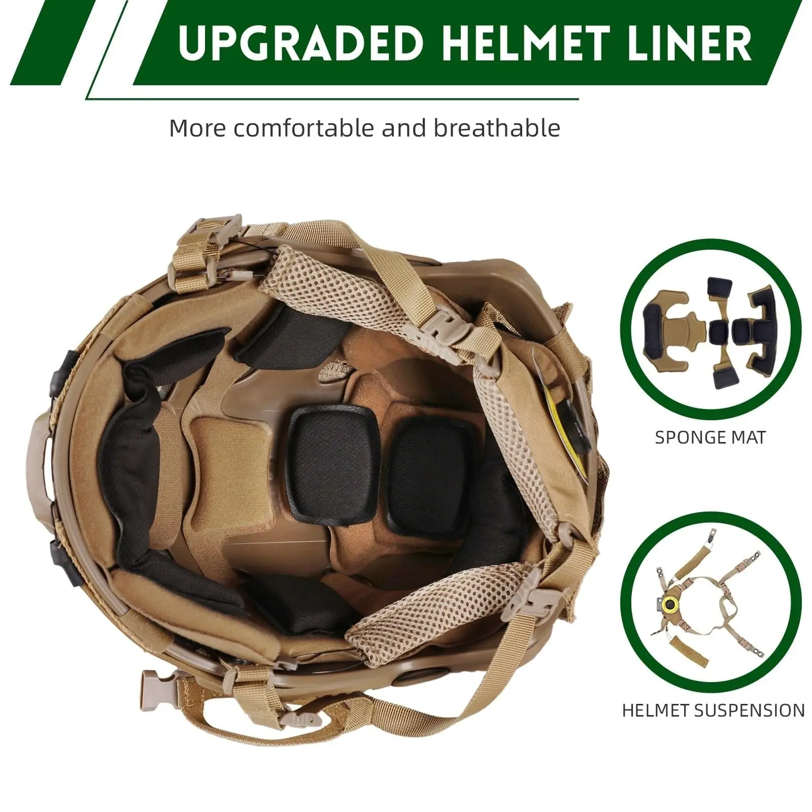 Casco táctico protector camuflaje con visor visión nocturna - imagen 2