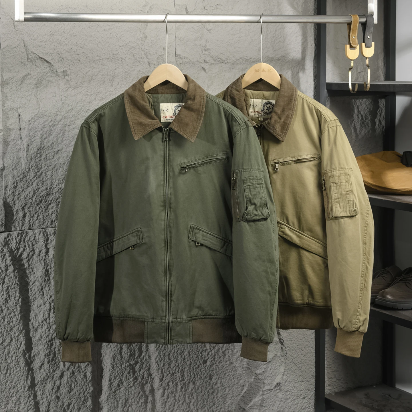 Heavyweight American Style Cotton Jacket Men's Winter Coat Thickened Washed Detroit Cotton Outerwear Fashionable Urban Casual