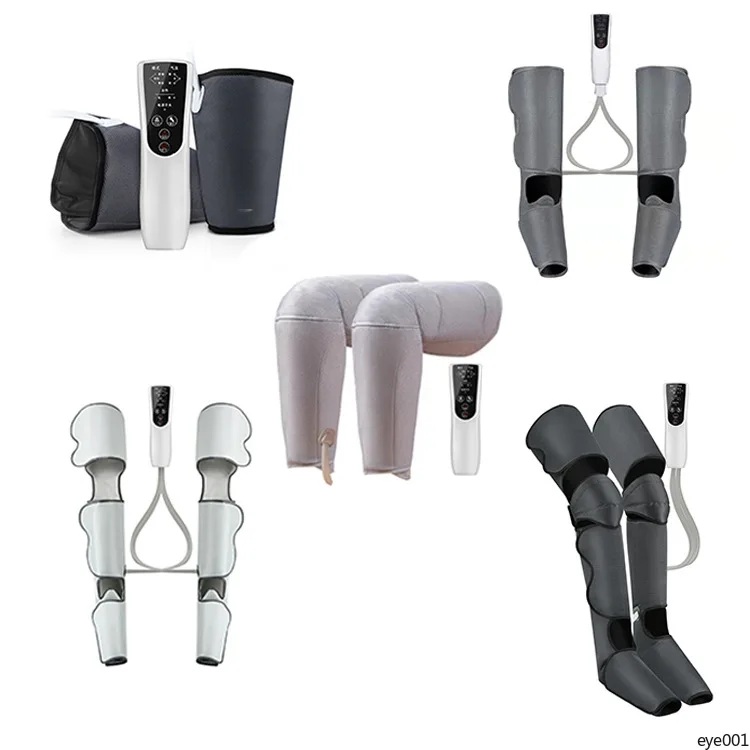 Air Pressure Heated Leg Knee Calf Thigh Massager - Blood Circulation Enhancer Massage Device