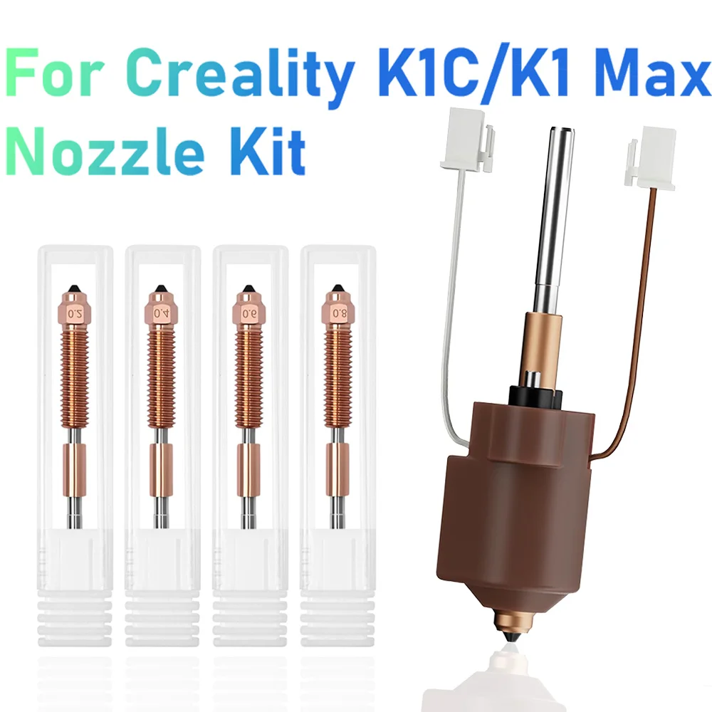 For Creality K1C k1 Max Hotend Noozle Ceramic Heating Block Kit New Version Quick-Swap Hotend Set 3D Printer Parts