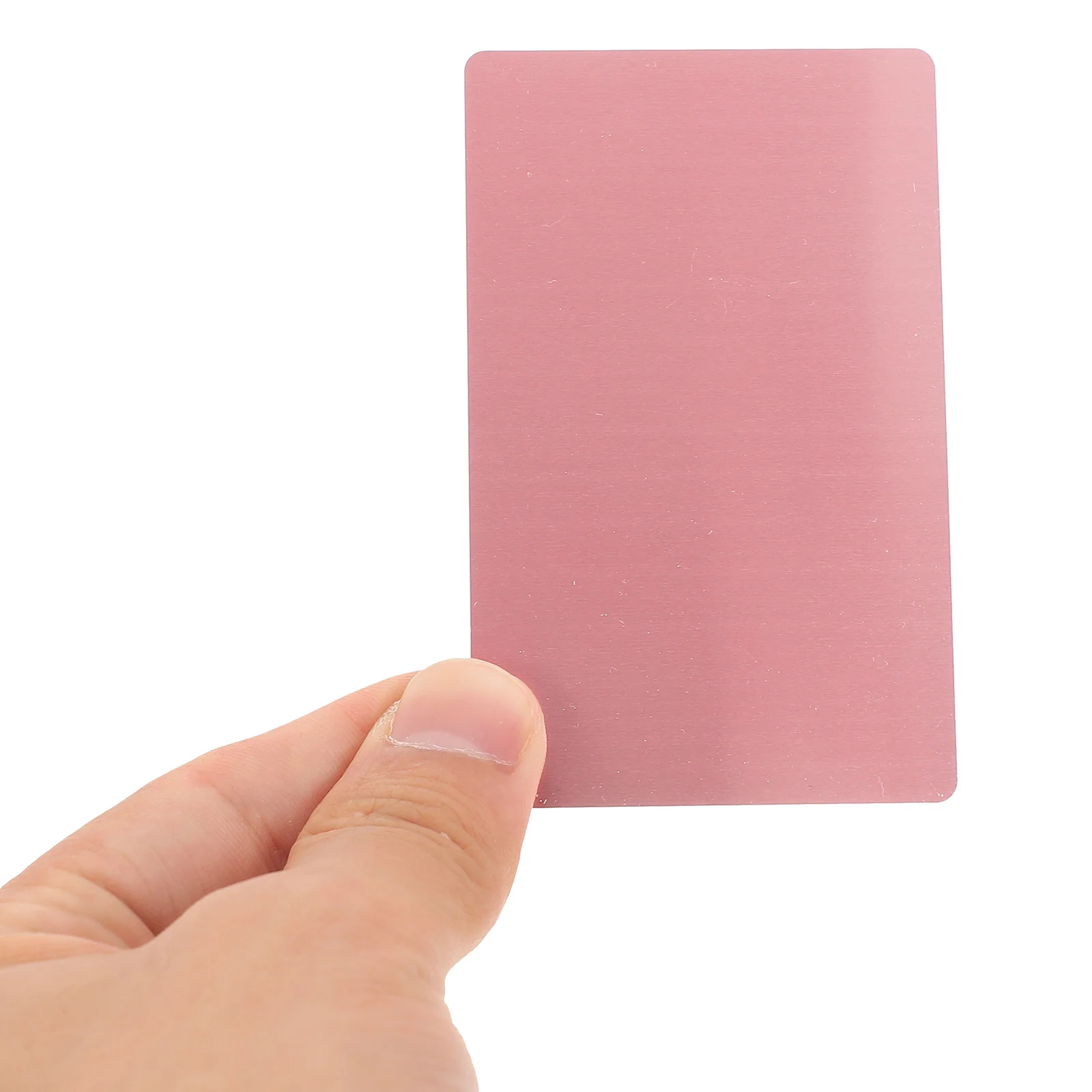 50개 블랭크 메탈 명함 알루미늄 매끄러운 DIY 각인 명함 네임플레이트 공예 태그 메탈 카드