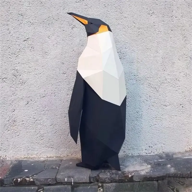 Imperatore Pinguino Modello di carta Decorazioni per la casa Camera Ornamento Decorazione da scrivania Papercraft Origami Puzzle 3D fai da te Giocattoli creativi fatti a mano