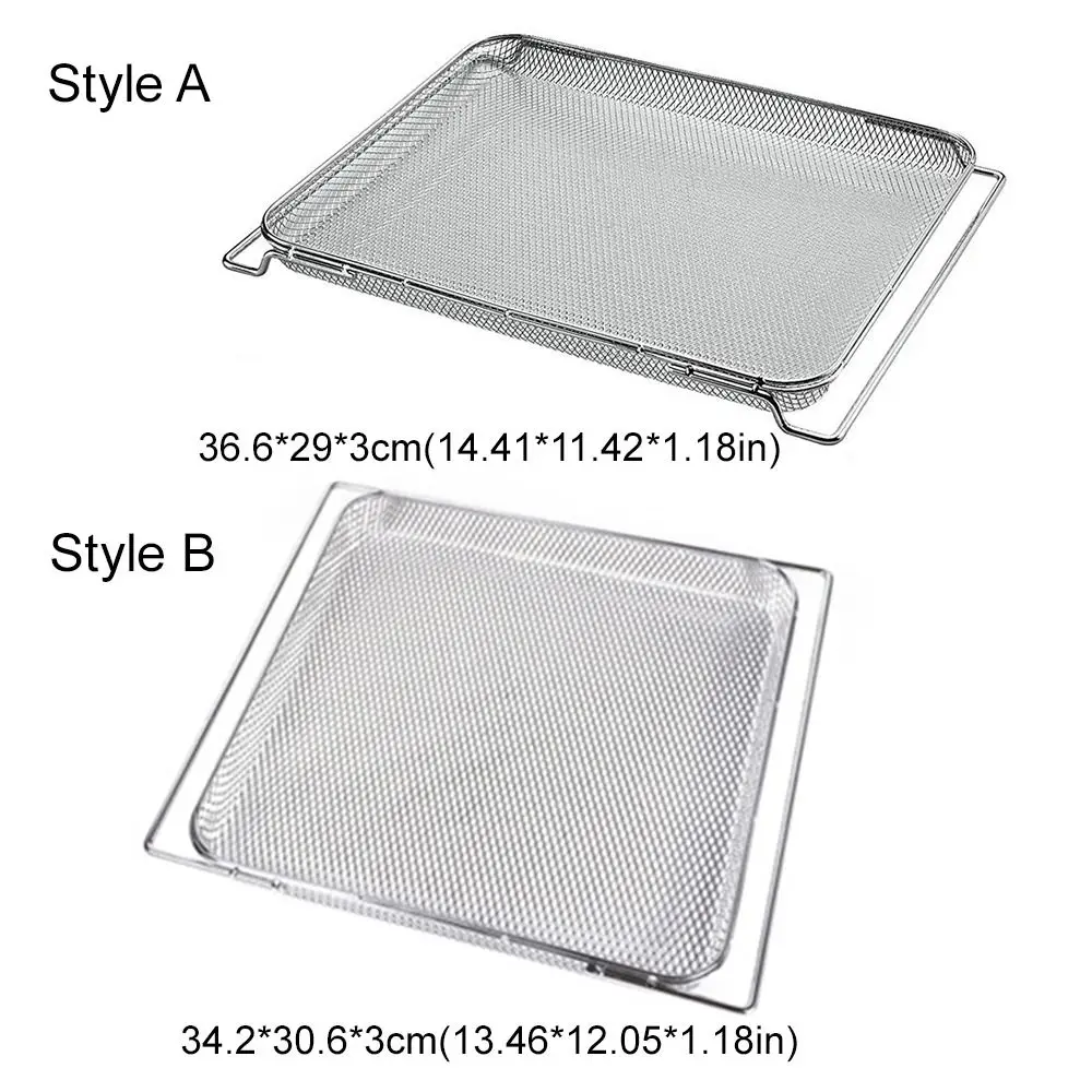304 Stainless Steel Air Fryer Replacement Mesh Baskets Heat-resistant Rust-proof Air Fryer Baking Net Dishwasher Safe