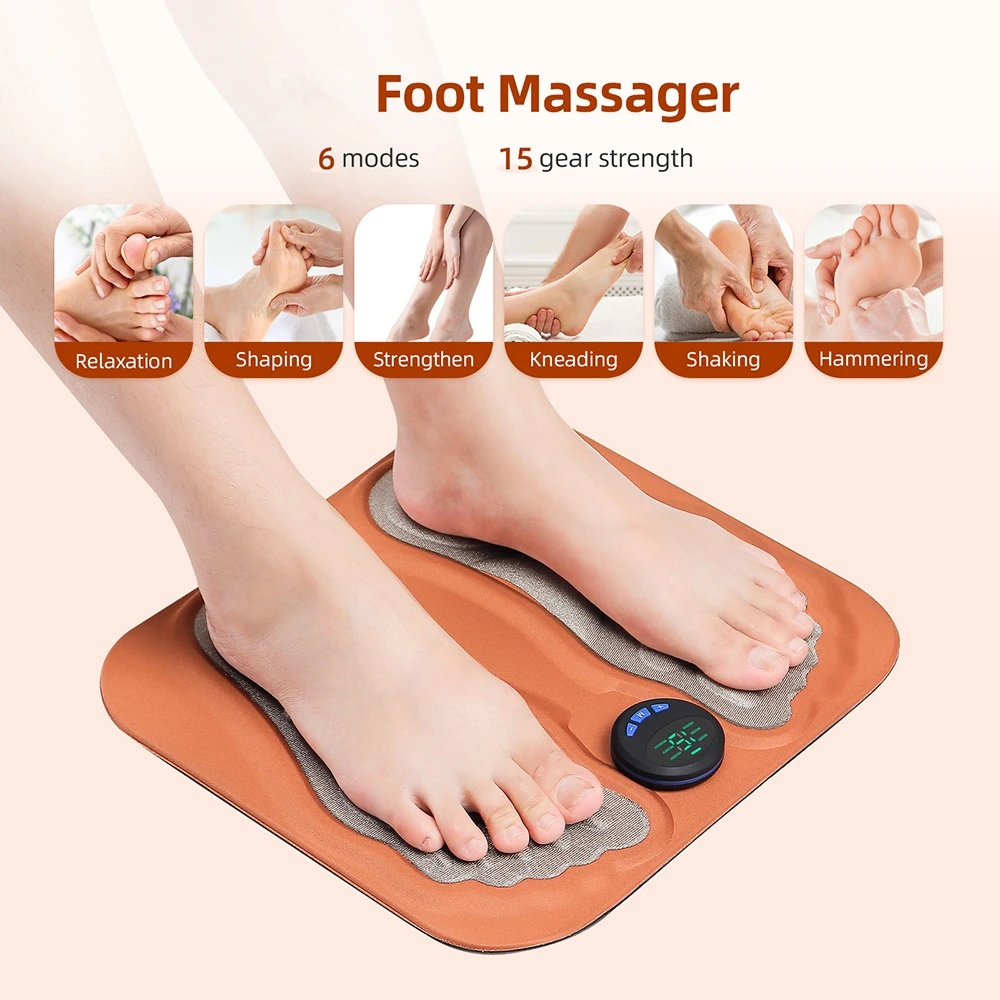 Smart 3D Foot Massage Pad Feet Massager Improve Blood Circulation Foot Massager Relax Muscles Slim Legs Rechargeable Foot Pad