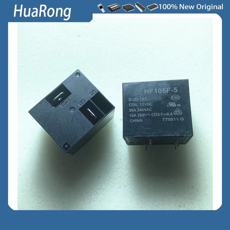 New 5PCS/LOT HF105F-5-012D-1HSTF JQX-105F-5 HF105F-5 012D-1HS HF105F-5-012D-1HS 12VCD PIN4
