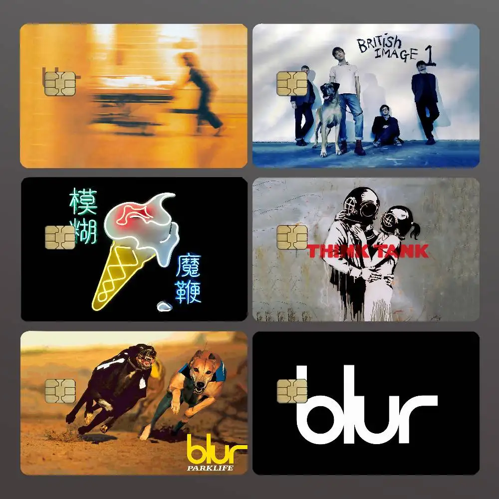 B-BlurS Band Credit Skin Cover Card Stickers 4PCS Film Bus Pass Front Decoration Bank Debit Waterproof
