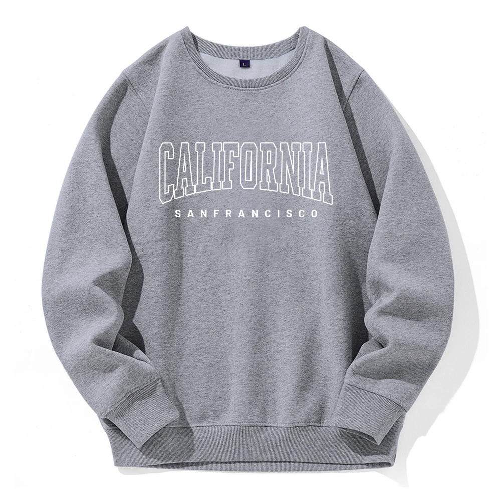 California San Francisco Men Hoody Oversized Loose Fleece Clothes Basic Casual Sport Male Hoodies Classic Creative Sweatshirt