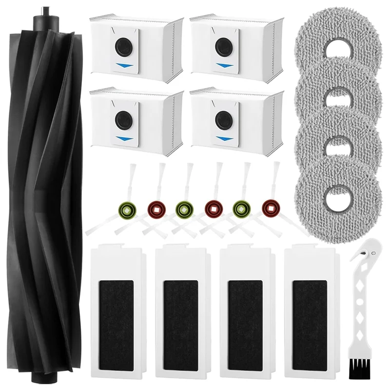 

ABRW-For ECOVACS DEEBOT T20 Omni / T20e Omni / T20 Max / T20 Pro Main Side Brush Hepa Filter Mop Cloth Dust Bags Parts