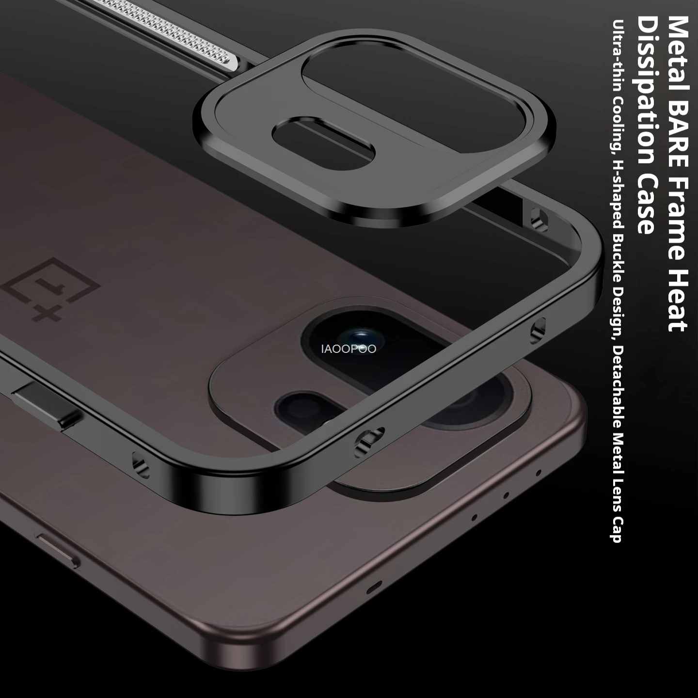 Ultradünnes Aluminiumrahmen-Metall-Bumper-Case für OnePlus 15T 15R 15 13R 13 13T 13S ACE 6 6T Nord5 mit Linsenschutz aus Metall. – Detail 8