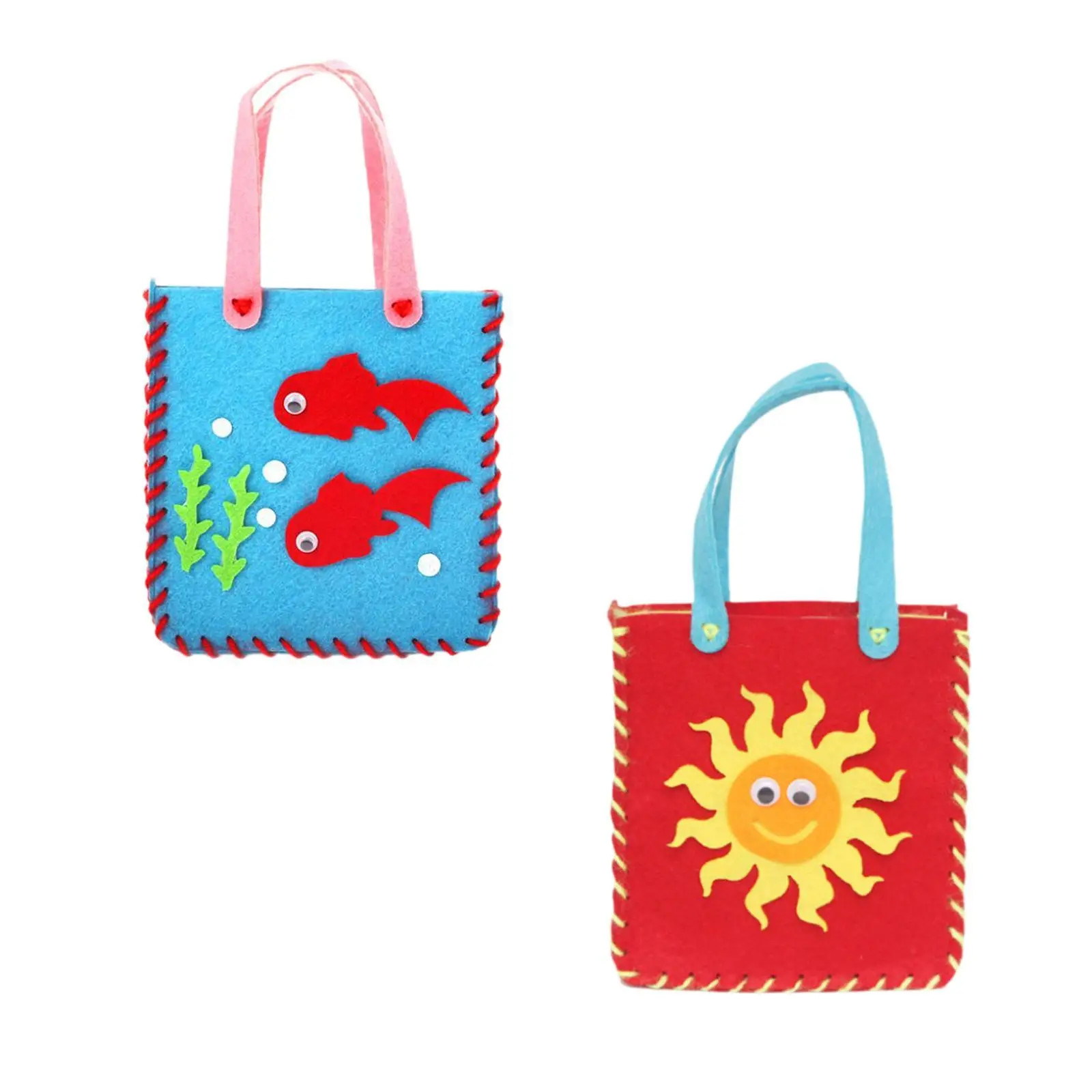 

DIY Sewing Bag Kit Gift Decorative Beginners Cartoon Felts Handbag Material