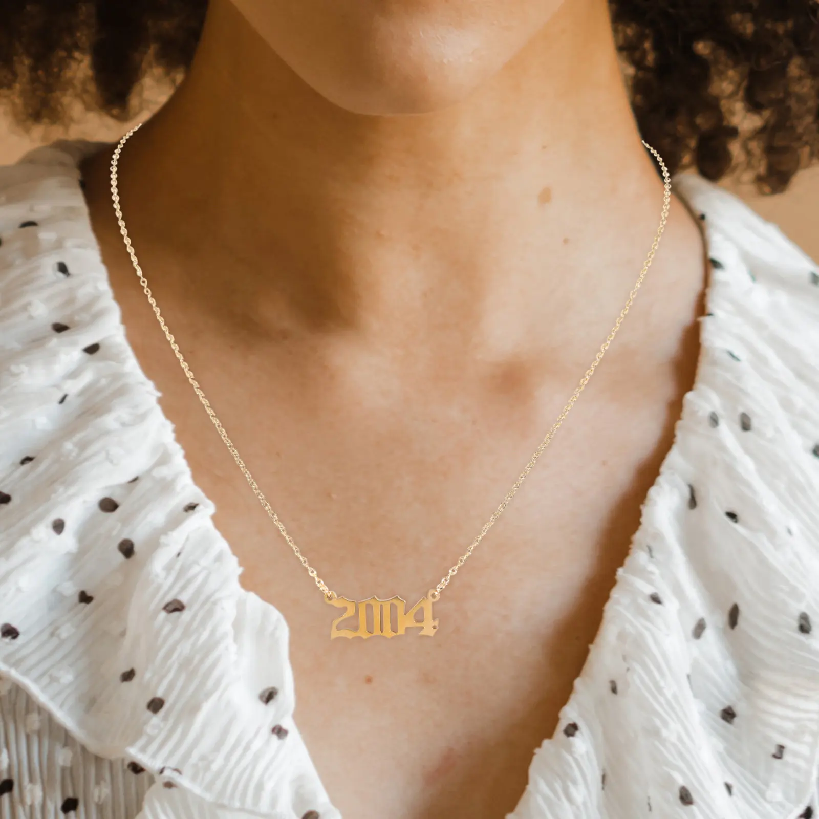 Fresh Digital Necklace Collarbone Chain Simple Stylish Neck Jewelry for Women Party Dancing Female Neck Chain Ornament