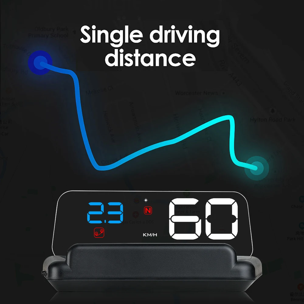 

GPS Car HUD T900 Universal Head Up Display Smart Tachometer Speed Gauge Big Font Overspeed Alarm Computer For All Cars Electron