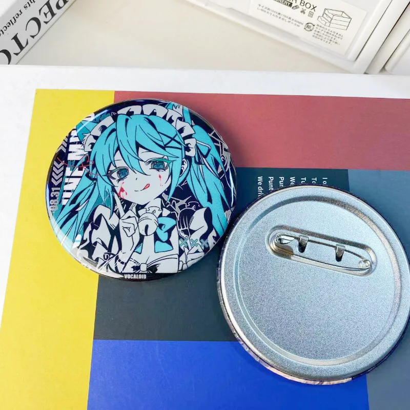 Hatsune Miku New  Badge Anime Peripheral Cute Cartoon Brooch Japanese Kawaii DIY Itbag Clothing Accessories Collectible Gifts