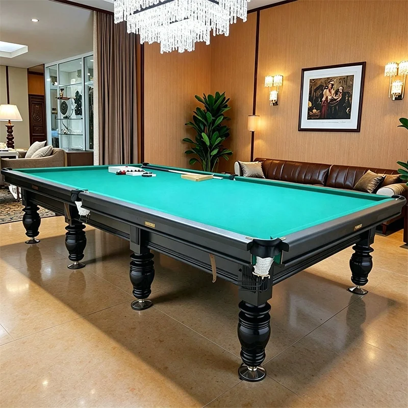 Luxury 12ft Slate Pool Table Durable Solid Wood & Slate Bed Indoor for Home Use with 3-Year Warranty Customizable