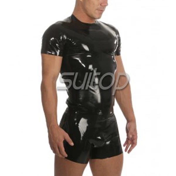 

latex uniform top and shorts clothing for man