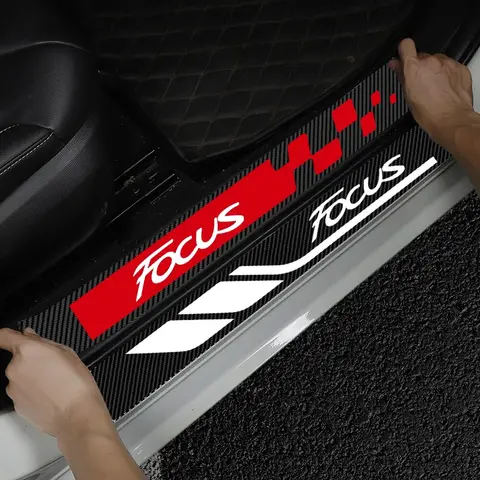 4pcs Auto Davanzale Della Porta Della Protezione In Fibra di Carbonio Adesivo Anti Scratch Per Ford Focus mk3 mk2 st 2017 mk4 2011 2020 2014 2018 2024 Acces