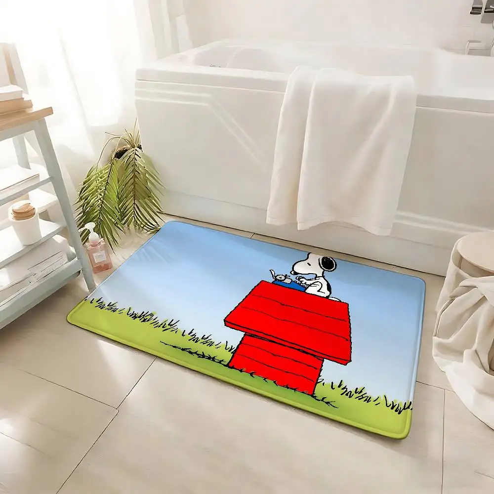 Cartoon S-Snoopys Entry Door Floor Mat Festive Decorations Carpet Bathroom Anti-slip Mat Entrance Doormat view 5