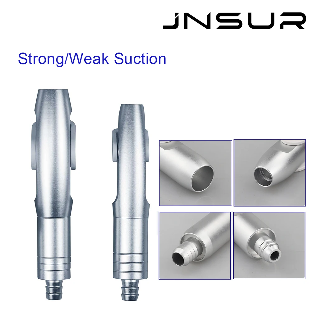 JNSUR Aluminiowy uniwersalny wyrzutnik śliny Dental Silny/słabie ssanie Materiał stomatologiczny Dostawa laboratorium dentystycznego Sprzęt do