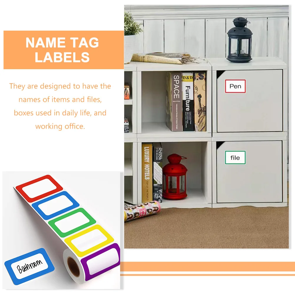 

2 рулона, пустые записываемые именные бирки, наклейки, клейкие этикетки для школы, офиса, дома, сортировки, именные бирки, клейкие наклейки для заметок