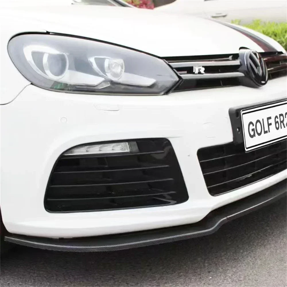 For Volkswagen Golf MK6 R R20 3Pcs Car Front Bumper Lip Spoiler Splitter Diffuser Modify Golf 6R R20 2009-2013 Bodykits Tuning