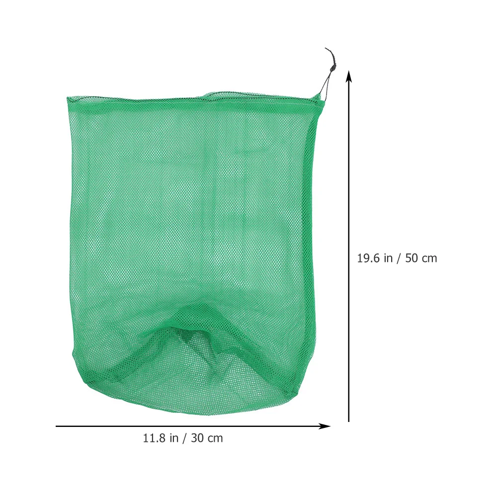 

4 Pcs Fishing Net Bag 30cmx50cm Drawstring Pouch Foldable Diving Fishnets Nylon Mesh Catcher Easy Clean Durability