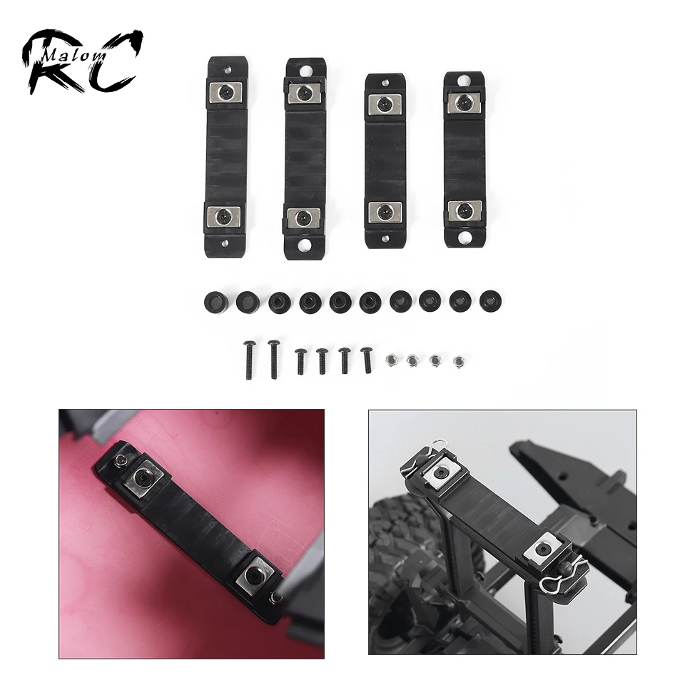 4Pcs Magnetic Connector Body Post Mount Invisible Shell Column for 1/10 RC Crawler Car TRX4 TRX-6 G500 Upgrade Parts