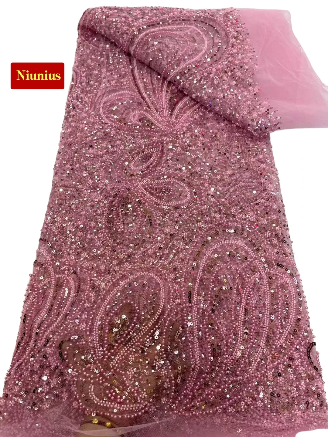 

2026Best Quality Latest Soft Elegant Delicate Austria Mesh Lace With Stones Beads For Wedding Evening Dress NN2768_R