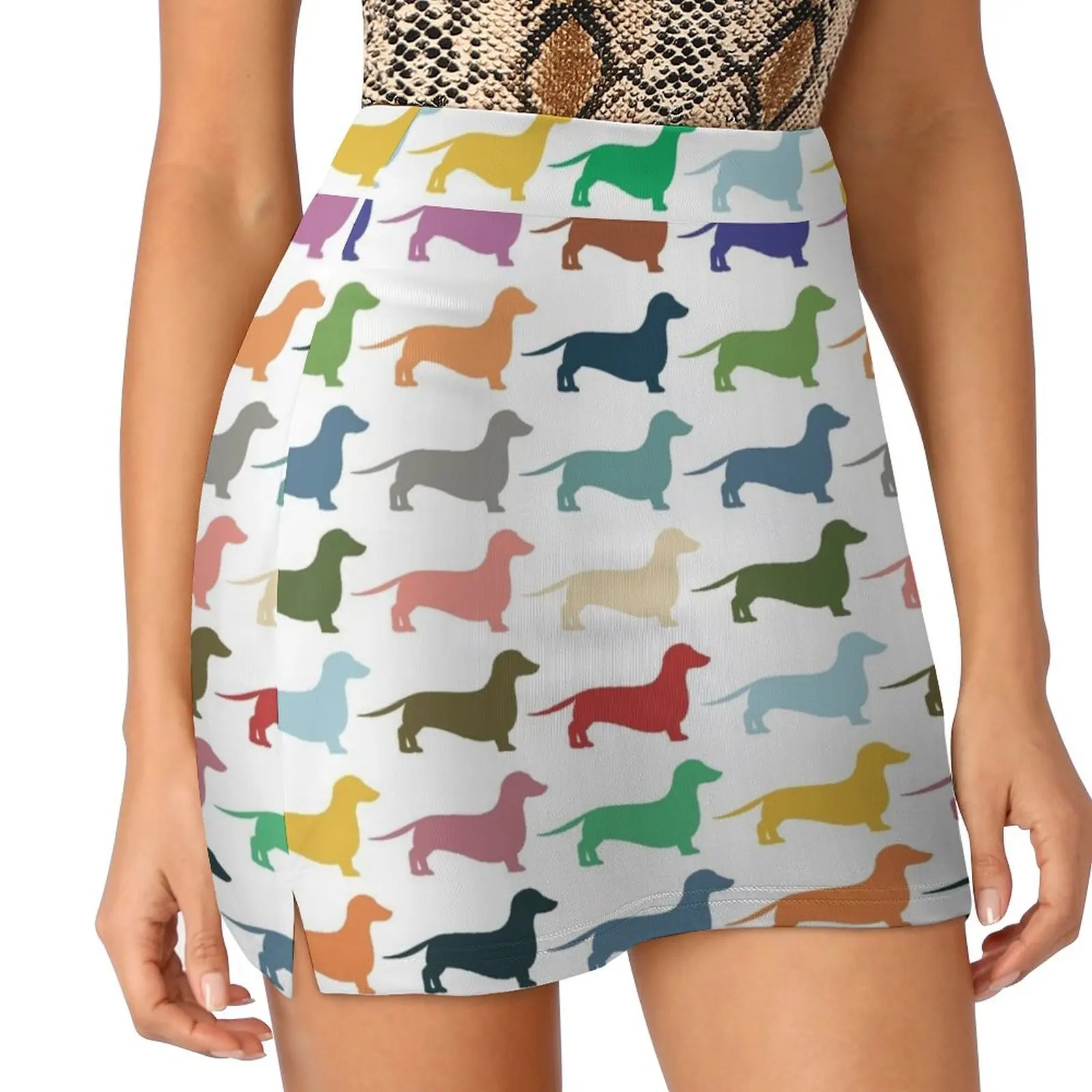 Dachshunds Mini Skirt Korean clothing new in dresses girls skirt Miniskirt woman