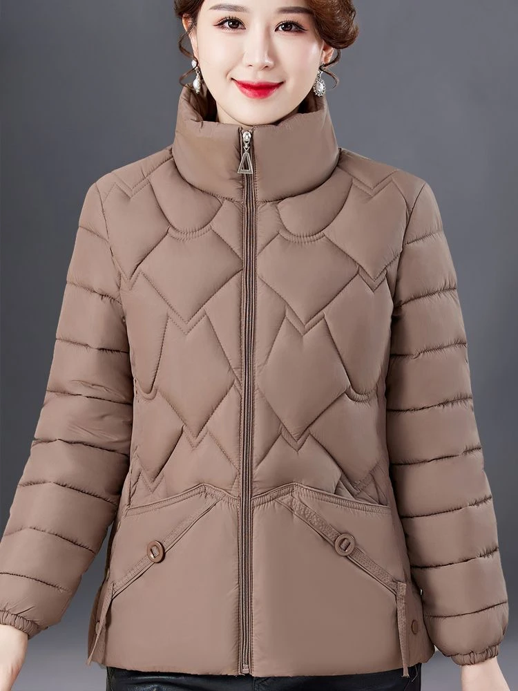 Winter Short Cotton Clothes For Women Chic Knitted Lapel Thickened Warm Padded Coat Korean  Long Sleeved Jacket LX423