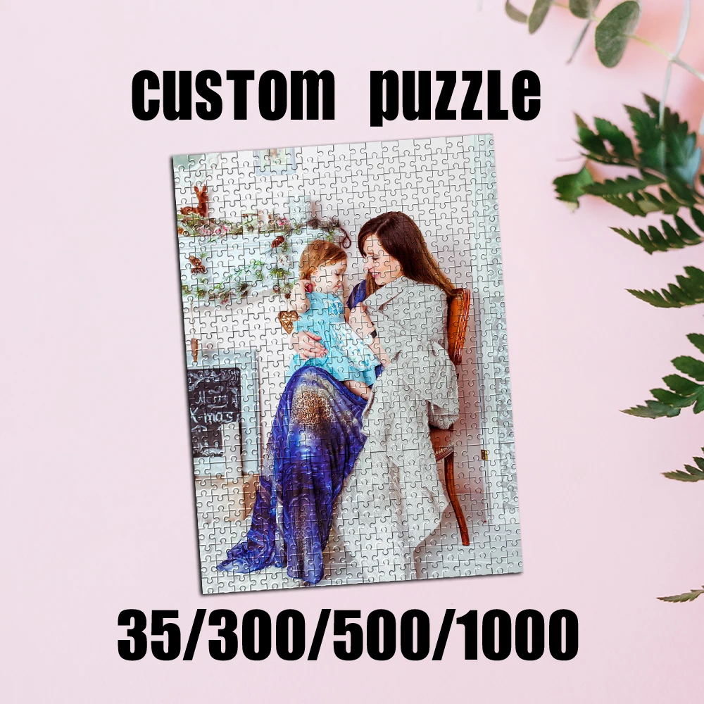 Personalized Custom Photo Puzzle Customize Warm Mother And Daughter Puzzle wooden Puzzle