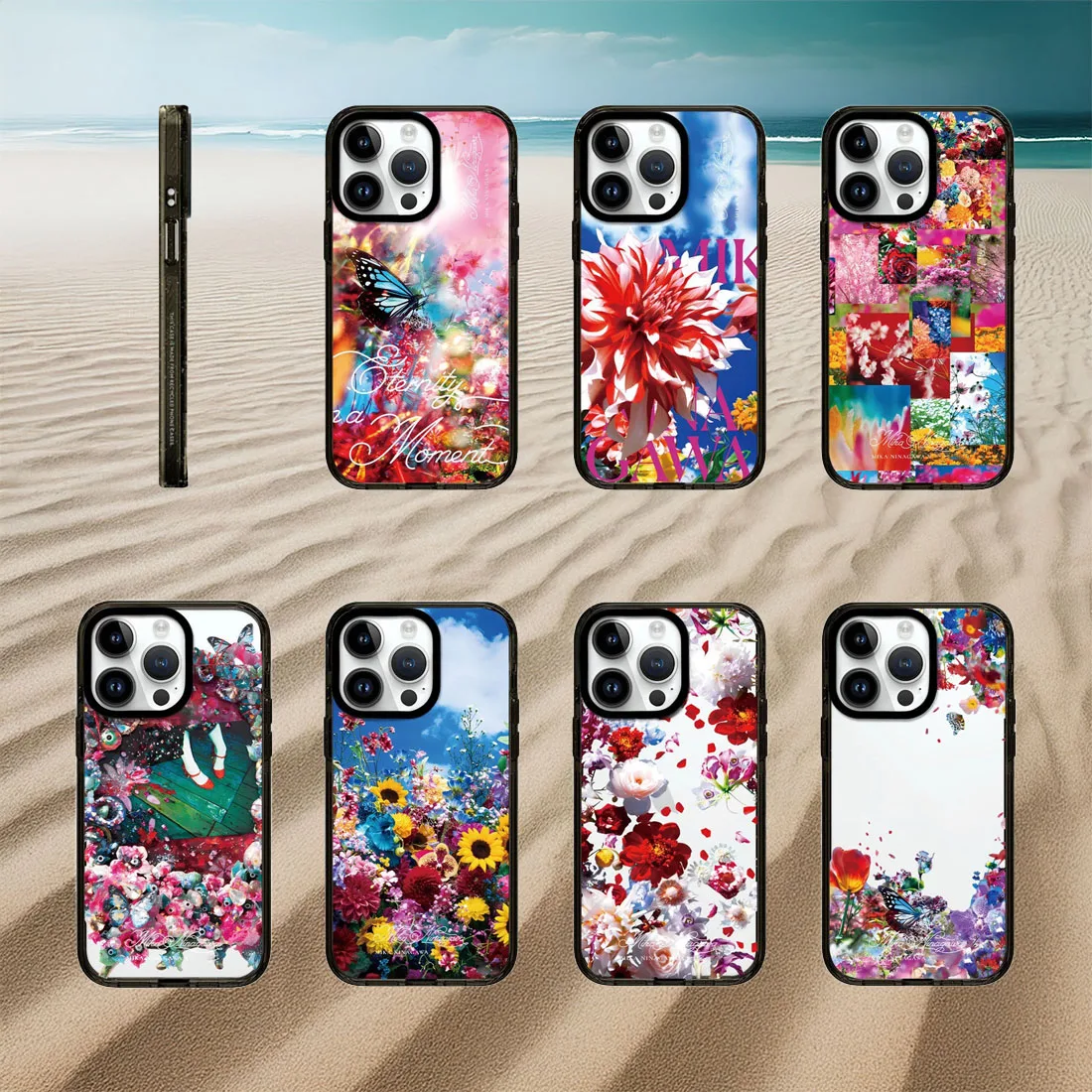 

Flowers Painting 2.0 Acrylic Black Border Magnetic Phone Case Cover for IPhone 17 16 15 14 13 12 Pro Max Case