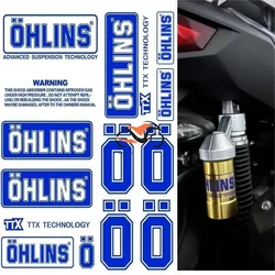 Amortiguador impermeable ohlins pegatina para motocicleta, protector solar, calcomanía decorativa transparente para todos los modelos