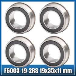 4Pcs F6003 F6003RS Bearing F6003-19-2RS 19x35x11 mm ABEC-1 Flange Ball Bearings F6003-RS Garden Cart Wheel Bearing