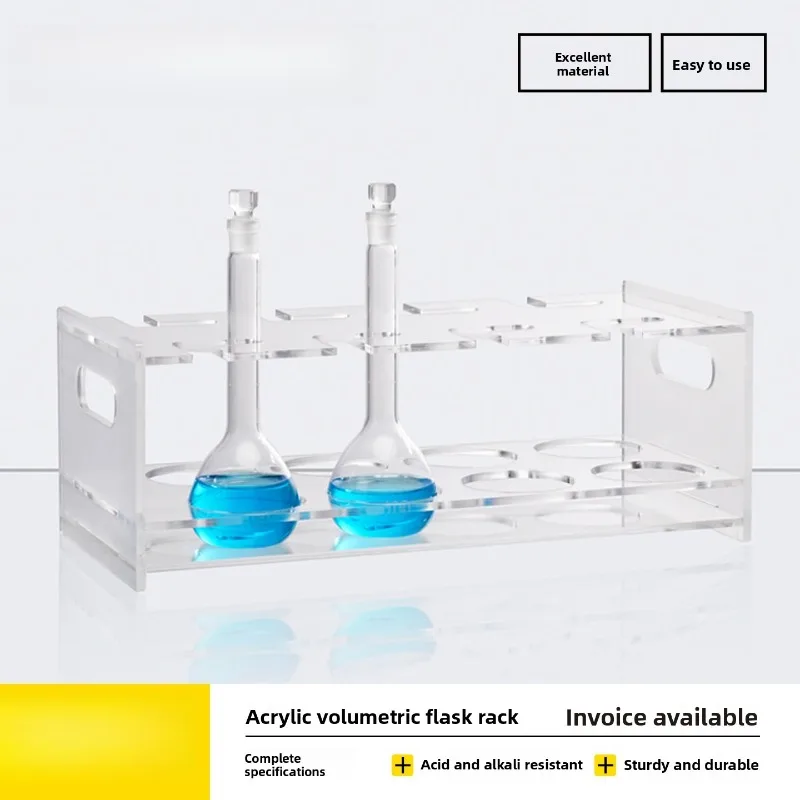 

Acrylic Volumetric Flask Holder Stand for White and Brown Bottles Lab Storage Organizer