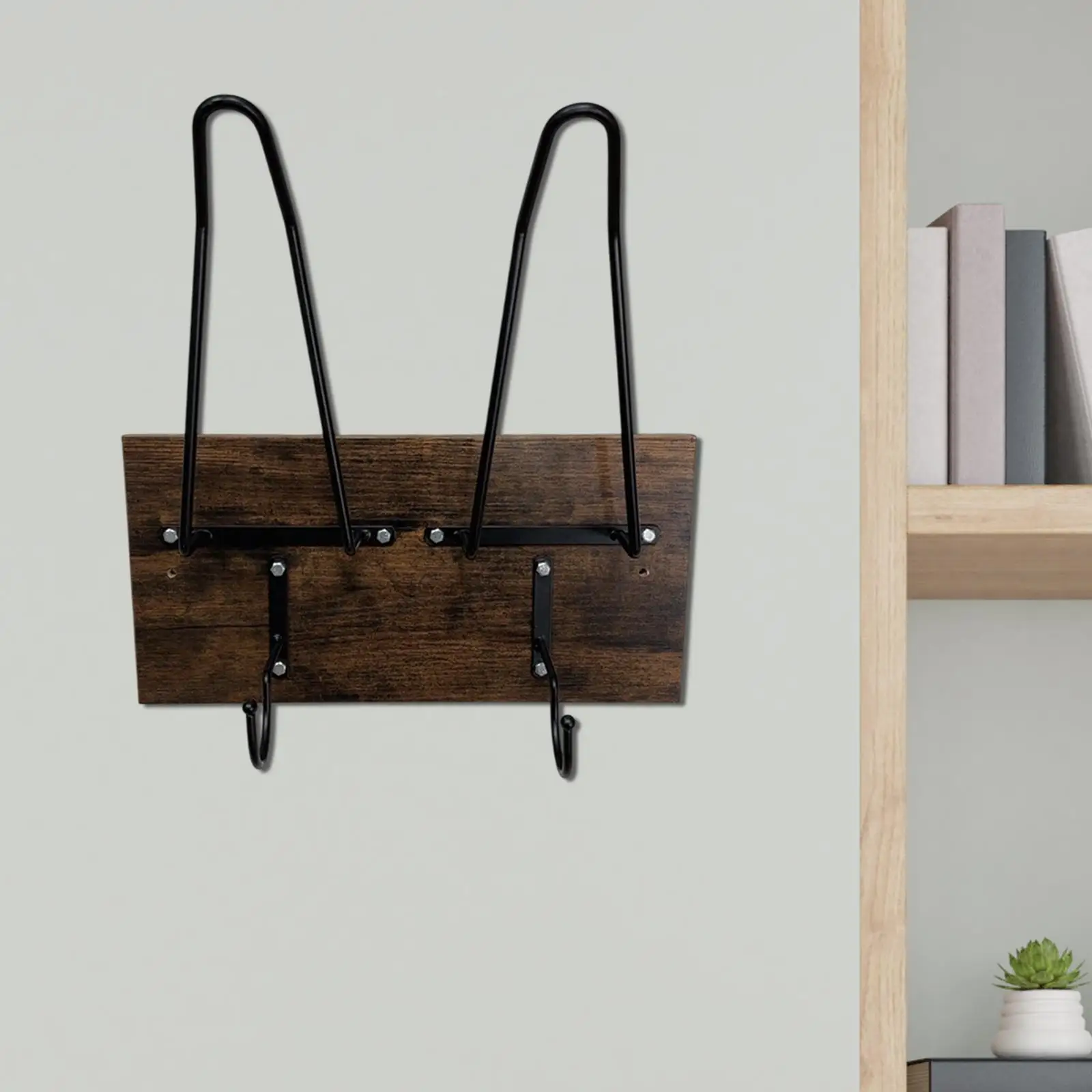 Multifunctional Helmet Hanger Double Hook Organizer Rack for Motorcycle Helmet Accessories and Hats