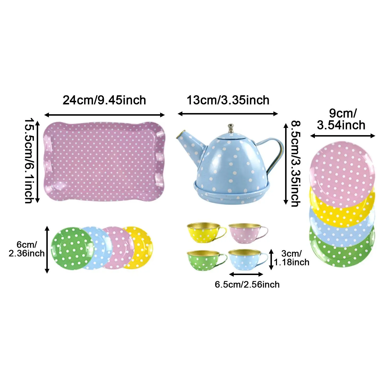 Kids Tea Set for Little Girls Pretend Play Toy Fine Motor Skills Princess Toys Tea Party Set for Girls Toddlers Children Kids