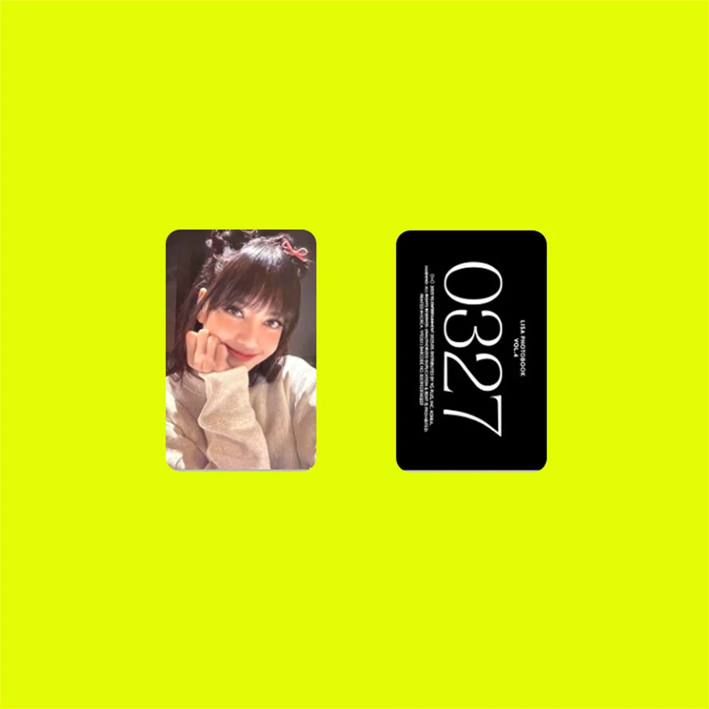 4PCS LISA 0327 Happy Birthday photocard HD Selfie LOMO Cards PB VOL4.0 Bright Film Paper Cards LALISA Fans Collections