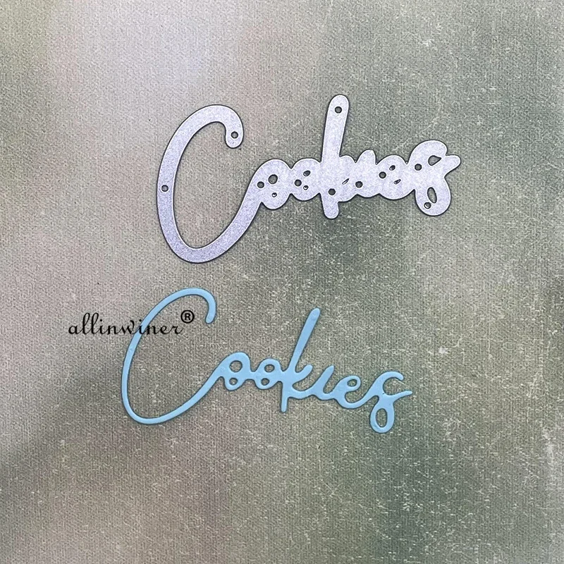 Carbon Steel Cookies Script Text Cutting Dies Word Title Mold for Scrapbook Layouts Journal Paper Craft Projects