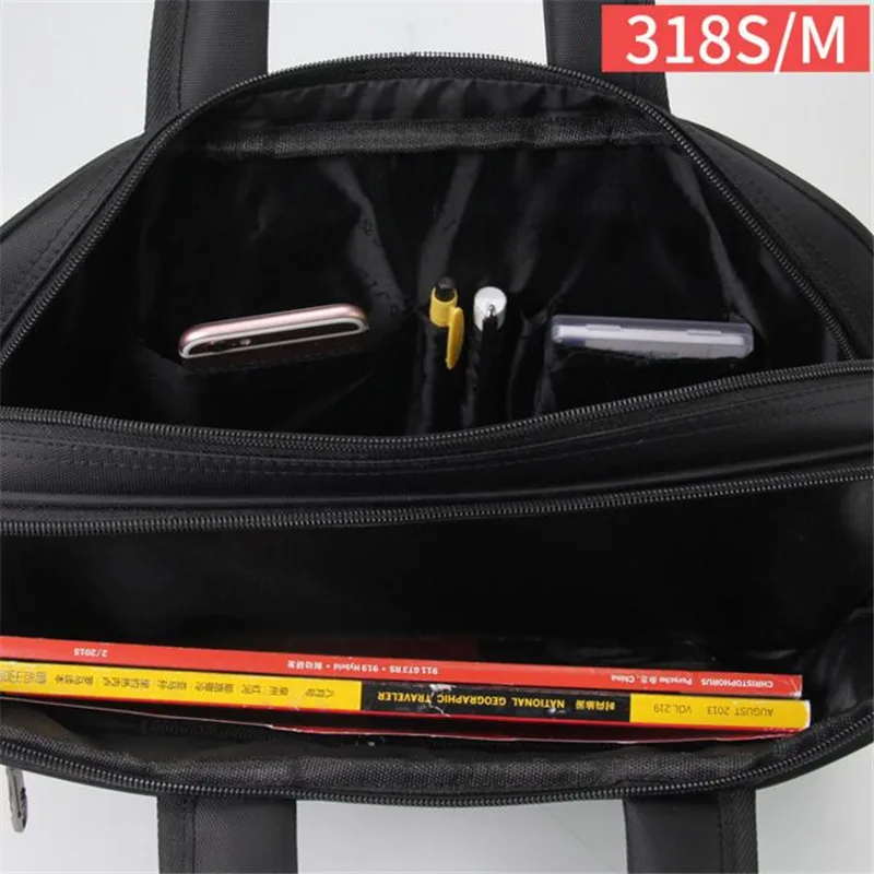 Bolso de hombro clásico para hombre y mujer, maletín para ordenador portátil, A4, para llevar archivos