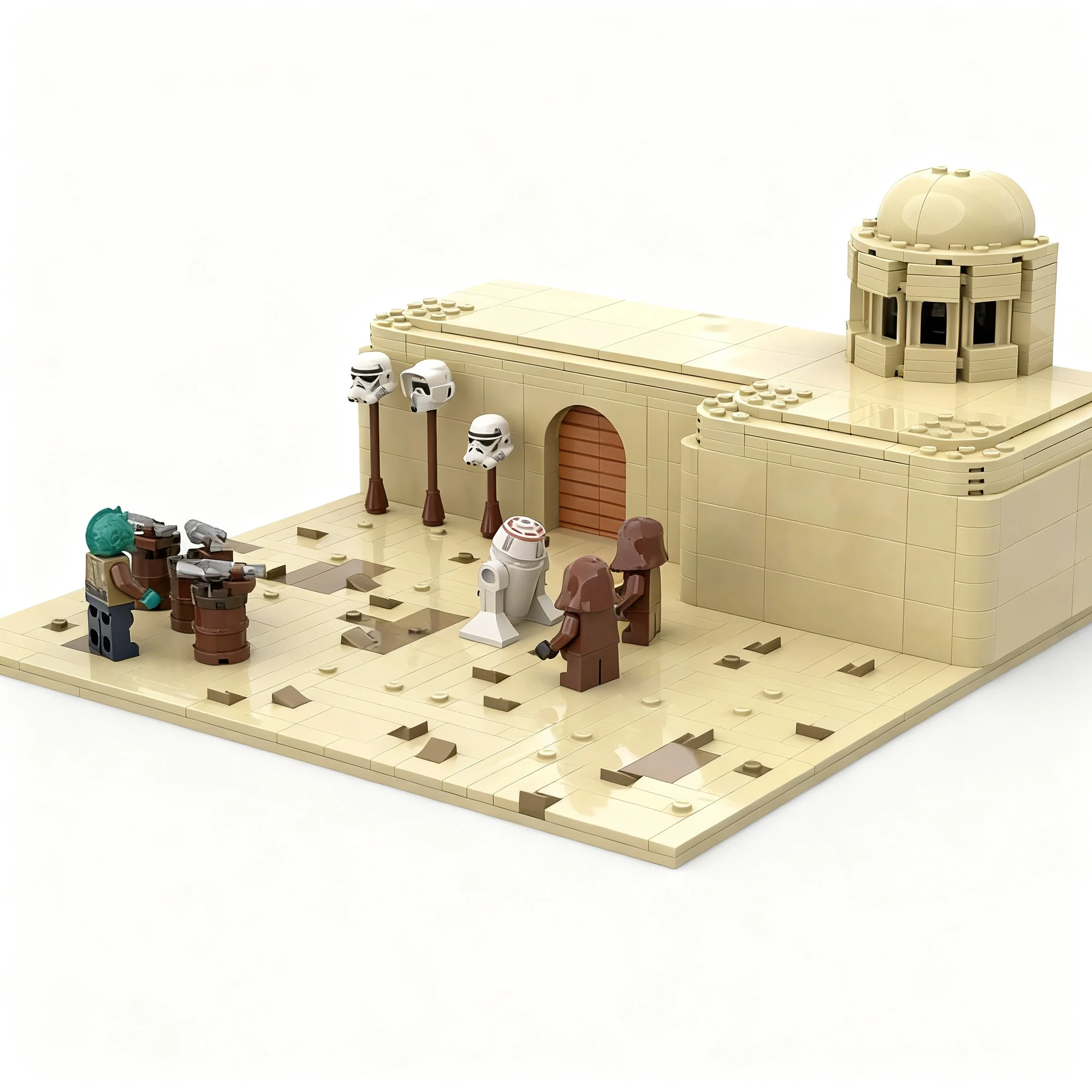 835pcs MOC Small Hut Fan Star Battle Ultimate Collector Series Model Building Blocks Construction Brick Assemble Collection