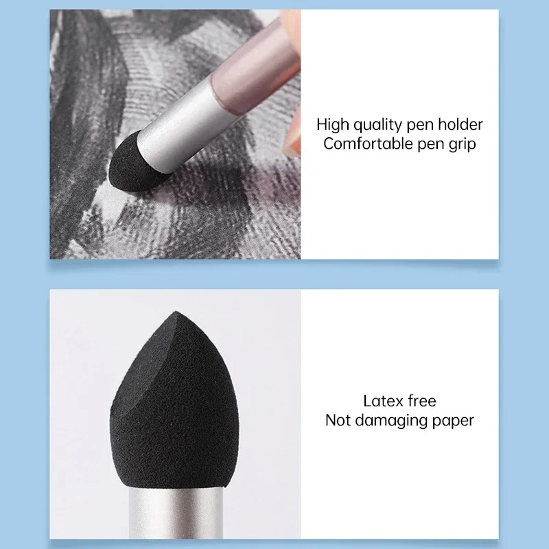 3 قطعة قلم مزج الفنان قابل للغسل رسم فرك الإسفنج مسح فرشاة قابلة لإعادة الاستخدام الرسم الفن الخلاطات تصحيح تفتيح تسليط الضوء #4