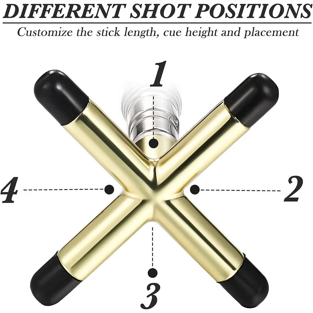 

Professional Portable Snooker Bridge Head With Rubber Sleeves Metal Cue Rest High Low Fork Crosshead