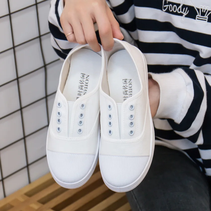 

New Low Top Cloth Shoes Student Flat Casual Women's Shoes White Shoes